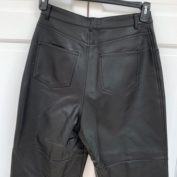Zara Black Faux Leather Jogger Pants - Picture 10 of 12